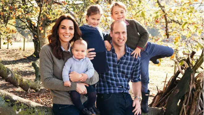 The Duke and Duchess of Cambridge with their three children