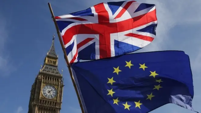 EU flag and Union Jack