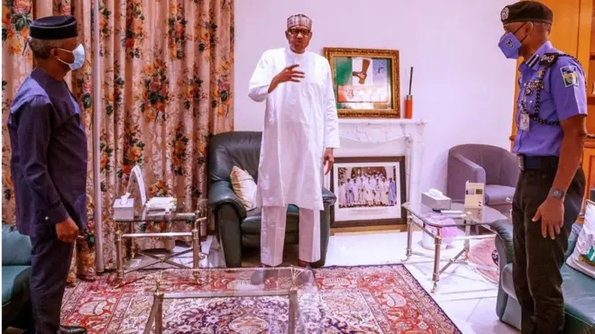 Buhari meet IGP ontop #EndSARS protest