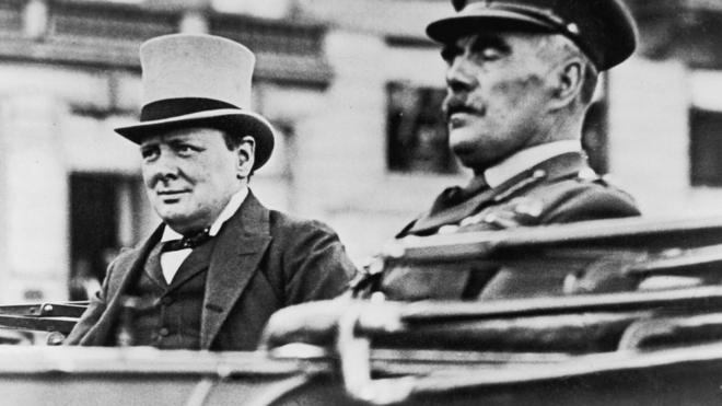 Уинстон Черчилль и начальник британского генштаба сэр Уильям Робертсон в 1917