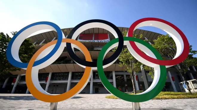 Sân vận động Olympic vào ngày 23 tháng 7 năm 2021 ở Tokyo, Nhật Bản