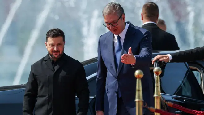 Председници Украјине и Србије у Београду