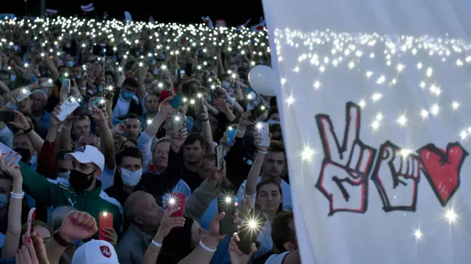 Митинг Тихановской в Минске