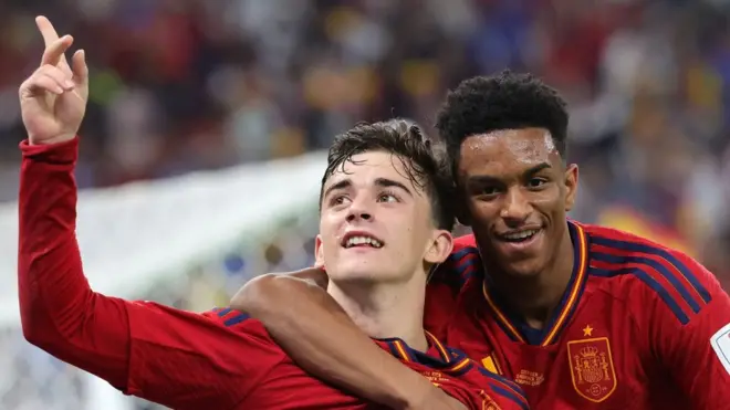 Gavi, con 18 años, se convirtió en el futbolista más joven en anotar en un Mundial desde Pelé en 1958.