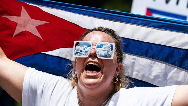 古巴示威者