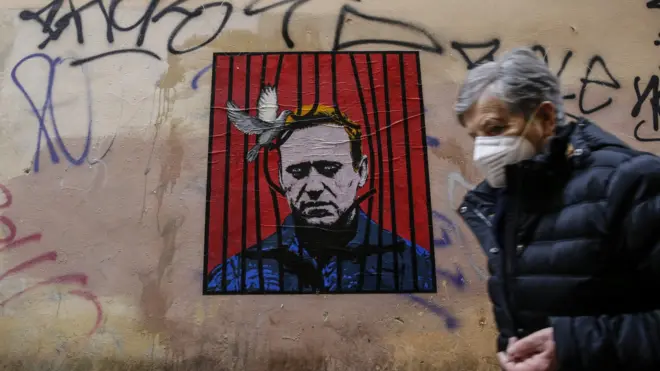 граффити с Навальным в Риме