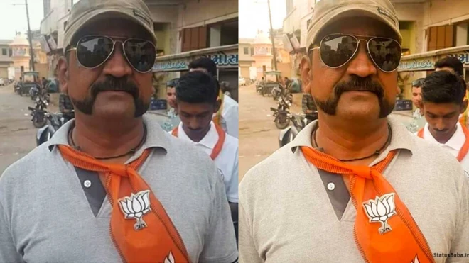 అభినందన్ వర్థమాన్లా కనిపిస్తున్న వ్యక్తి