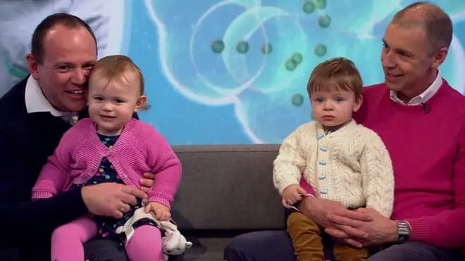 Simon and Graeme Berney-Edwards with their children Alexandra and Calder