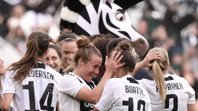 Juventus Women celebrate