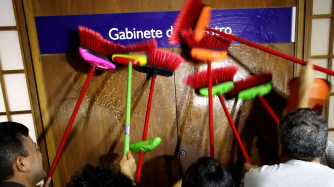 Protesto contra corrupção em Brasília (Brasil)