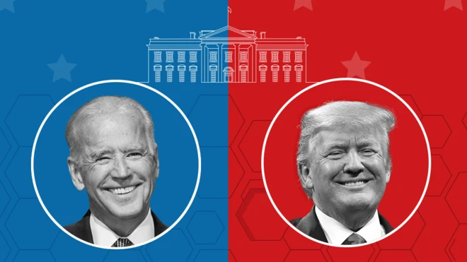 Promo image showing Joe Biden and Donald Trump