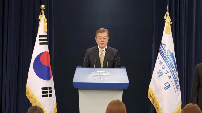 Peluncuran rudal Korut dilakukan tak lama setelah Presiden Korsel Moon Jae-in mengumumkan susunan kabinet.