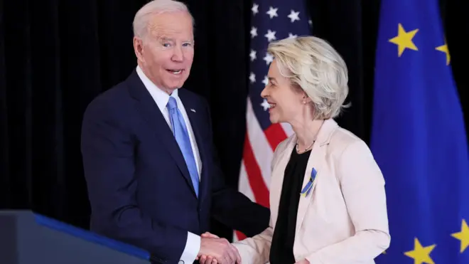 فون در لاین و بایدن