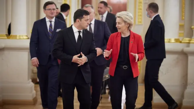 Урсула фон дер Ляєн з президентом України на полях саміту Україна-ЄС