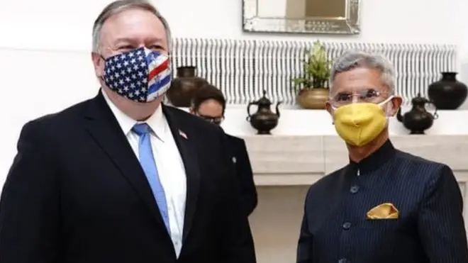 माइक पोम्पियो के साथ एस जयशंकर