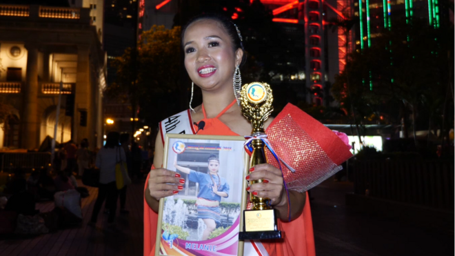 選美比賽後，Mhelanie開心和BBC中文分享她的喜悅。