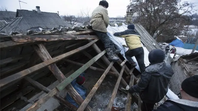 Наслідки обстрілів Авдіївки