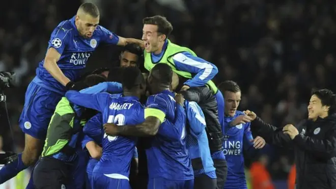 Leicester meenjadi tim Inggris pertama yang membalikkan keadaan dari kekalahan di laga pertama melawan tim Spanyol di babak sistem gugur Liga Champions setelah Chelsea pada 2005