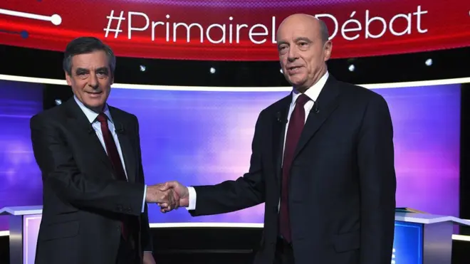 آلن ژوپه و فرانسوا فیون در مناظره پنج شنبه شب