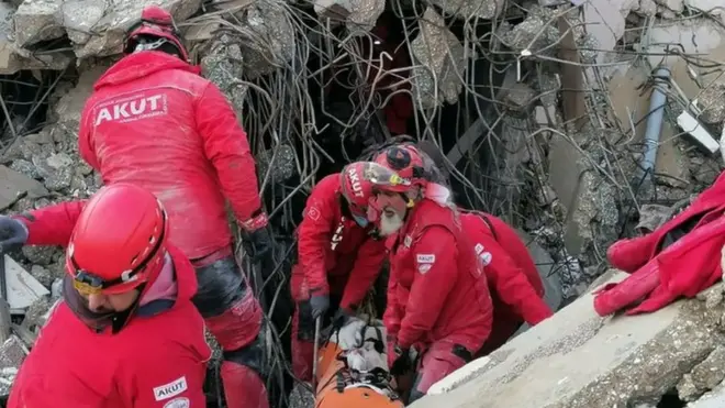 Volunteers from the Akut foundation have joined the government's main disaster agency in searching for survivors