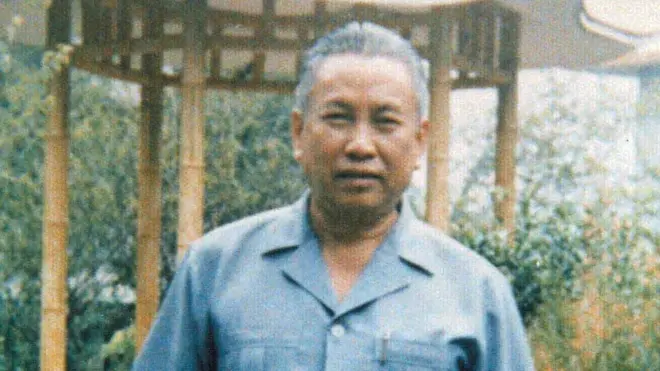 Pol Pot in China in 1988