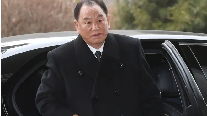 지난 2월 방남일정을 마치고 도라산 남북출입사무소를 통해 출경하는 북한 김영철 부위원장