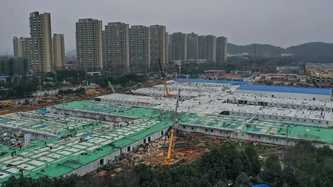 Больница для пациентов с коронавирусом в Китае