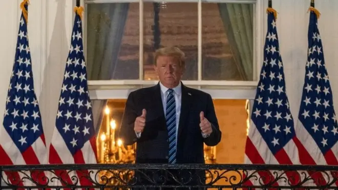 Trump after return to White House