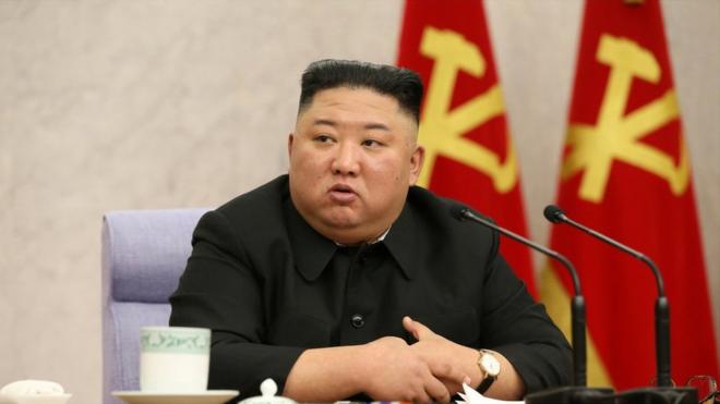 North Korean leader Kim Jong-un in Pyongyang, North Korea, 10 February 2021