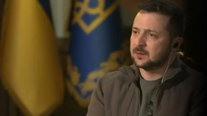 Зеленський під час інтерв'ю канадському телеканалу CTV