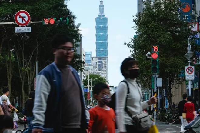 台北街头一个家庭