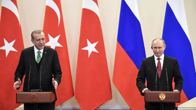 Cumhurbaşkanı Recep Tayyip Erdoğan ve Rusya Devlet Başkanı Vladimir Putin, Çarşamba günü Soçi'de bir araya gelmişlerdi