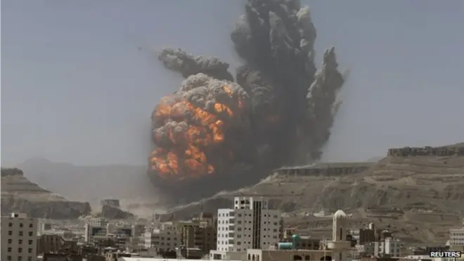 ደብዳብ ነፈርቲ ስዑድ ዓረብ ኣብ ጥቓ ሰንዓ