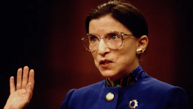 Ginsburg during her Senate confirmation hearing for di Supreme Court post for1993