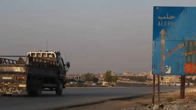 A road near Sarmin in Syria