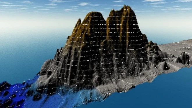 Gunung bawah laut terkuak di selatan Kabupaten Pacitan, Jawa Timur.