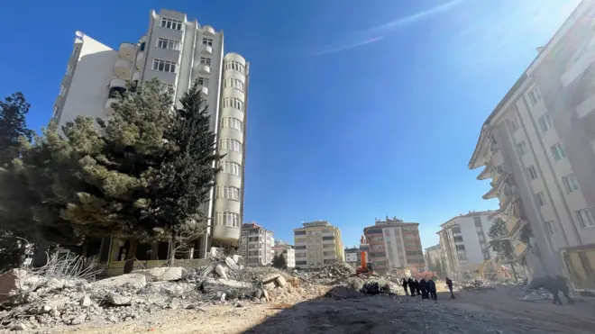 Los restos de los apartamentos Ayşe Mehmet Polat en Gaziantep