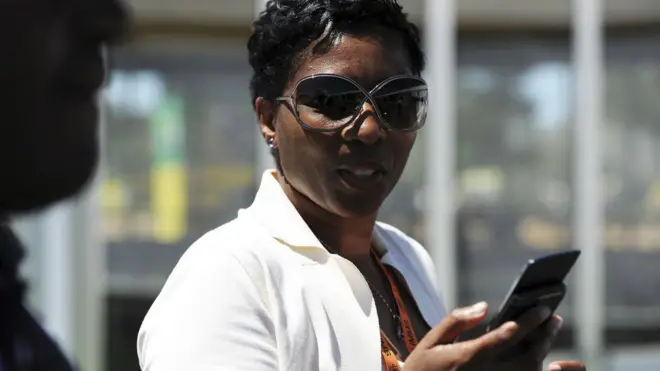 Ayanda Dlodlo à l'Université de Freestate, le 17 décembre 2012, à Bloemfontein, en Afrique du Sud.