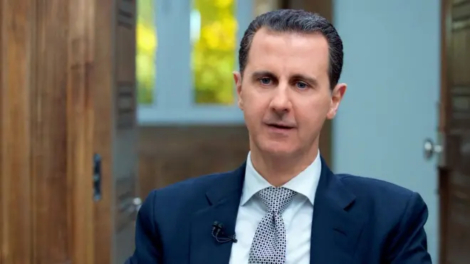 El presidente sirio, Bashar al Asad, durante la entrevista con la agencia AFP.