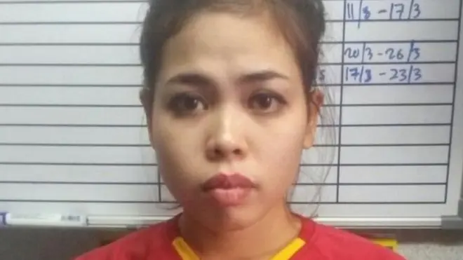 Siti Aisyah es de nacionalidad indonesia y está arrestada en Malasia.