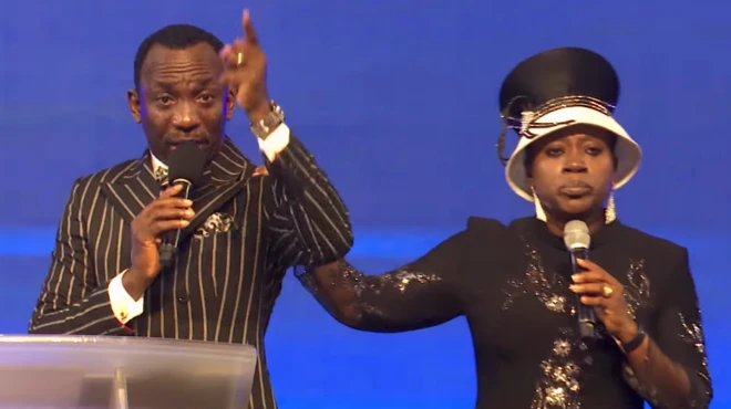 Dr Paul and Dr Mrs Becky Enenche na im be di lead pastors of Dunamis