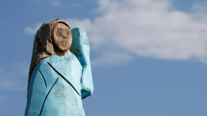 The life-sized statue of the US first lady was unveiled on 5 July 2019