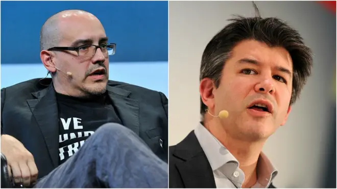 Dave McClure y Travis Kalanick