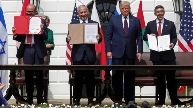 ترامب توسط في اتفاقي إسرائيل مع الإمارات والبحرين