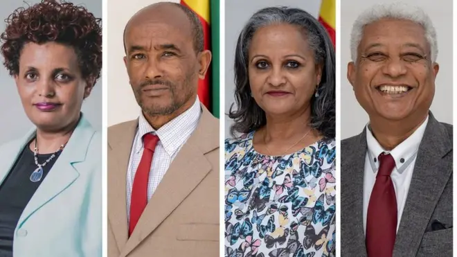 ብርቱካን ሚደቅሳ (ወ/ሪ)፣ አበራ ደገፉ (ዶ/ር)፣ ብዙወርቅ ከተተ (ወ/ት) ፣ አቶ ውብሽት አየለ