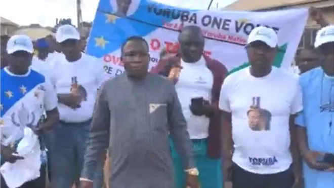 Sunday Igboho ati awọn eeyan miran to n se iwọde