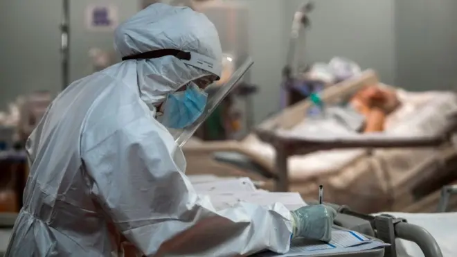 Patient being treated in Italy near the start of the pandemic