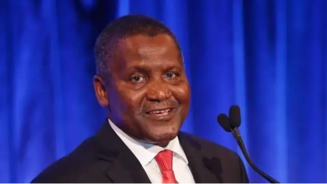 Dangote na 100th richest man for di world.