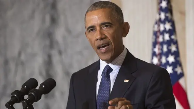ABD Başkanı Obama 2016'nın Haziran ayında IŞİD hakkında konuşuyor.