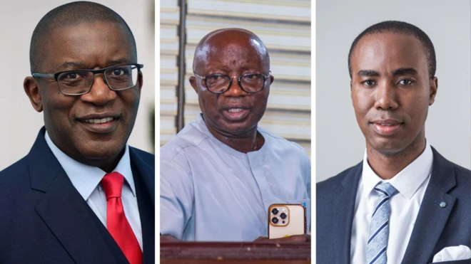 Foto of three officials wey dey face probe